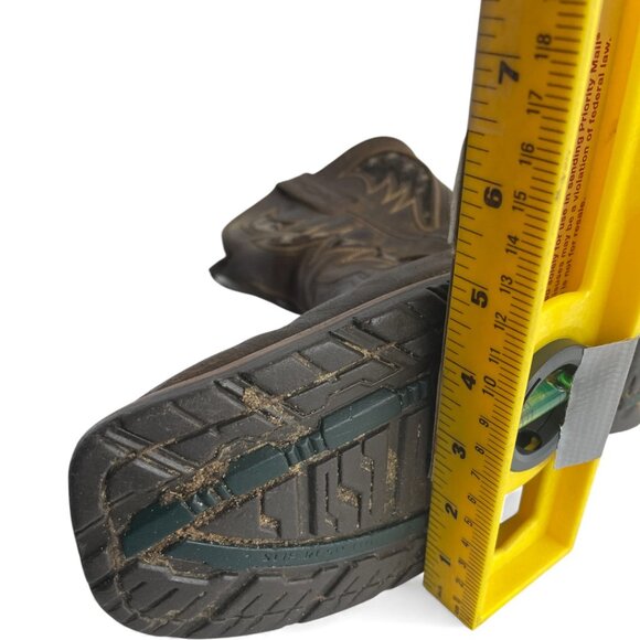 Ariat Leather Western Cowboy Square Toe Brown Boots Men's 11.5 - Picture 14 of 15